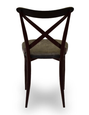Καρέκλα με μεταλλικό σκελετό και κάθισμα από δερμάτινη ύφασμα ή ξύλο στα χρώματα της επιλογής σας